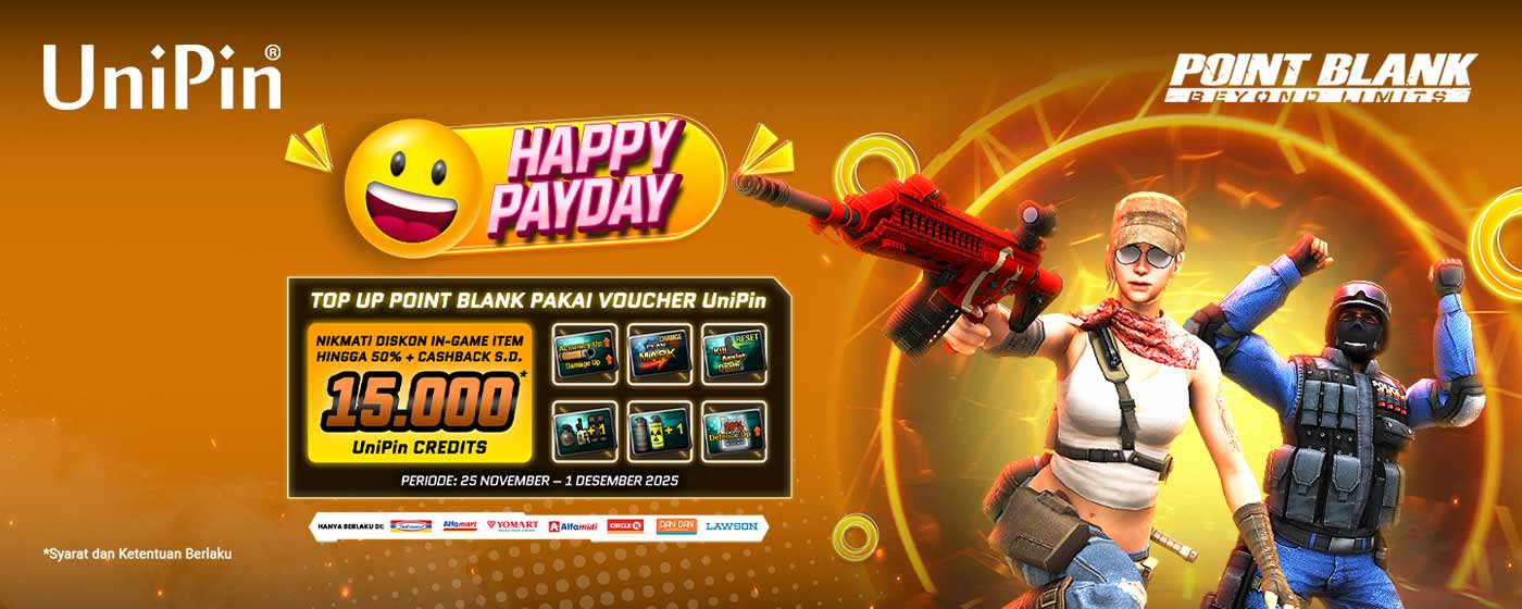 Payday bareng Point Blank! Dapatkan Diskon In Game Item & Cashback hingga 15.000 UniPin Credits!